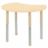 Aurum Spaces - Cut Away Table - 85 x 72 cm - Natural - 57-79.5 cm - Modern Teaching Aids NZ