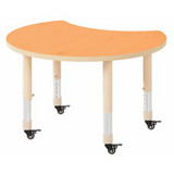 Aurum Spaces - Cut Away Table - 85 x 72 cm - Orange - 39-61.5 cm - Modern Teaching Aids NZ
