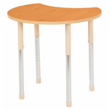 Aurum Spaces - Cut Away Table - 85 x 72 cm - Orange - 57-79.5 cm - Modern Teaching Aids NZ