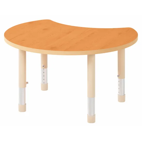 Aurum Spaces - Cut Away Table - 85 x 72 cm - Orange - 57-79.5 cm - Modern Teaching Aids NZ