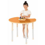 Aurum Spaces - Cut Away Table - 85 x 72 cm - Orange - 57-79.5 cm - Modern Teaching Aids NZ
