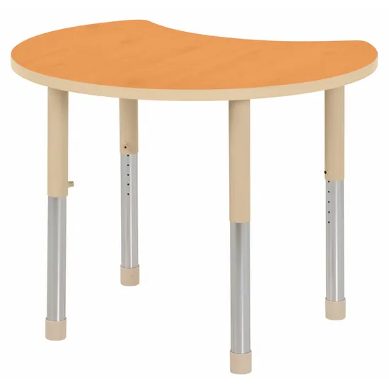 Aurum Spaces - Cut Away Table - 85 x 72 cm - Orange - 57-79.5 cm - Modern Teaching Aids NZ