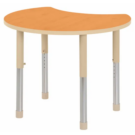 Aurum Spaces - Cut Away Table - 85 x 72 cm - Orange - 57-79.5 cm - Modern Teaching Aids NZ