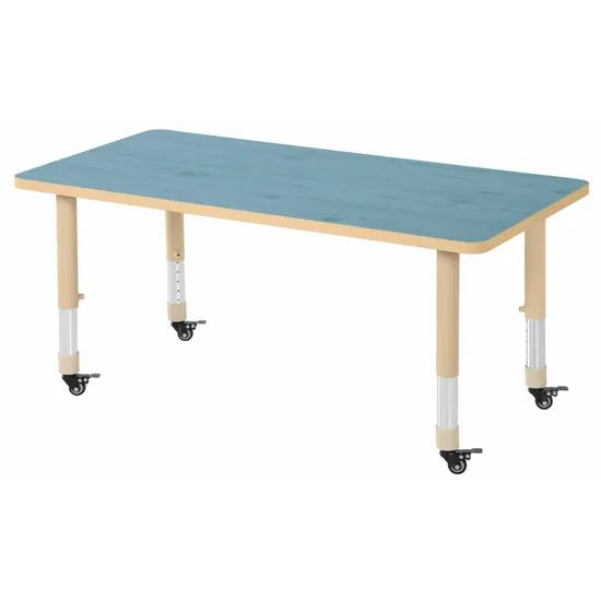 Aurum Spaces - Rectangle Table - 120 x 60 cm - Blue - 39-61.5 cm - Modern Teaching Aids NZ