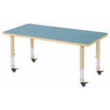 Aurum Spaces - Rectangle Table - 120 x 60 cm - Blue - 39-61.5 cm - Modern Teaching Aids NZ