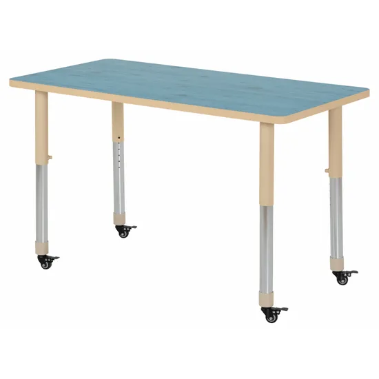 Aurum Spaces - Rectangle Table - 120 x 60 cm - Blue - 57-79.5 cm - Modern Teaching Aids NZ