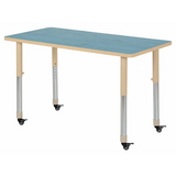 Aurum Spaces - Rectangle Table - 120 x 60 cm - Blue - 57-79.5 cm - Modern Teaching Aids NZ