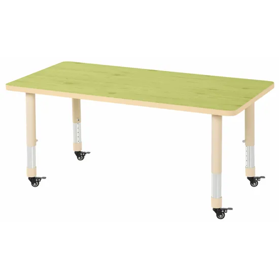 Aurum Spaces - Rectangle Table - 120 x 60 cm - Green - 39-61.5 cm - Modern Teaching Aids NZ