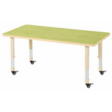 Aurum Spaces - Rectangle Table - 120 x 60 cm - Green - 39-61.5 cm - Modern Teaching Aids NZ