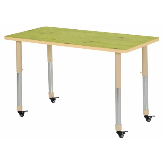 Aurum Spaces - Rectangle Table - 120 x 60 cm - Green - 57-79.5 cm - Modern Teaching Aids NZ