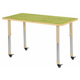 Aurum Spaces - Rectangle Table - 120 x 60 cm - Green - 57-79.5 cm - Modern Teaching Aids NZ