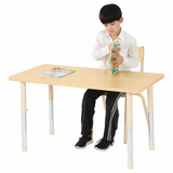 Aurum Spaces - Rectangle Table - 120 x 60 cm - Natural - 57-79.5 cm - Modern Teaching Aids NZ