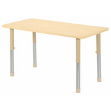 Aurum Spaces - Rectangle Table - 120 x 60 cm - Natural - 57-79.5 cm - Modern Teaching Aids NZ