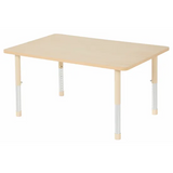 Aurum Spaces - Rectangle Table - 120 x 80 cm - Natural - 39-61.5 cm - Modern Teaching Aids NZ