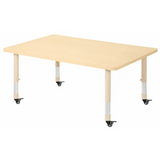 Aurum Spaces - Rectangle Table - 120 x 80 cm - Natural - 39-61.5 cm - Modern Teaching Aids NZ