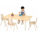 Aurum Spaces - Rectangle Table - 120 x 80 cm - Natural - 39-61.5 cm - Modern Teaching Aids NZ