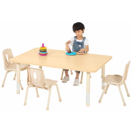 Aurum Spaces - Rectangle Table - 120 x 80 cm - Natural - 39-61.5 cm - Modern Teaching Aids NZ
