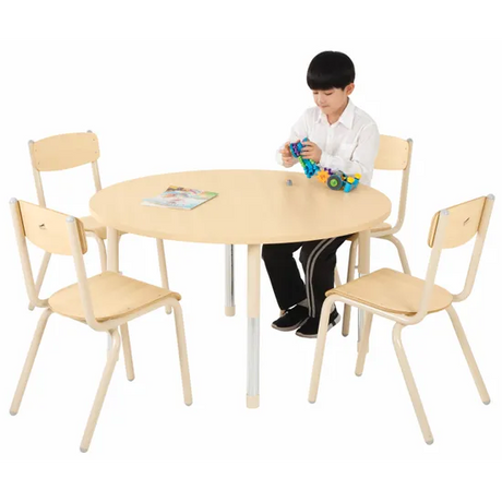 Aurum Spaces - Round Table - 120 cm - Natural - 57-79.5 cm - Modern Teaching Aids NZ