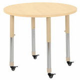 Aurum Spaces - Round Table - 85 cm - Natural - 57-79.5 cm - Modern Teaching Aids NZ