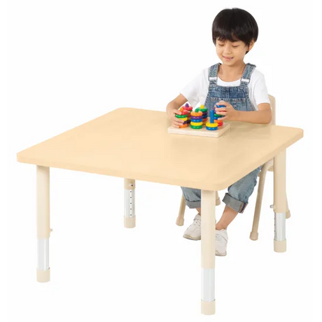Aurum Spaces - Square Table - 80 x 80 cm - Natural - 39-61.5 cm - Modern Teaching Aids NZ