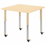 Aurum Spaces - Square Table - 80 x 80 cm - Natural - 57-79.5 cm - Modern Teaching Aids NZ