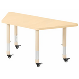 Aurum Spaces - Trapezoidal Table - 120 x 50 cm - Natural - 39-61.5 cm - Modern Teaching Aids NZ