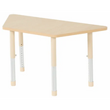 Aurum Spaces - Trapezoidal Table - 120 x 50 cm - Natural - 39-61.5 cm - Modern Teaching Aids NZ