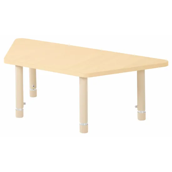 Aurum Spaces - Trapezoidal Table - 120 x 50 cm - Natural - 39-61.5 cm - Modern Teaching Aids NZ