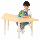 Aurum Spaces - Trapezoidal Table - 120 x 50 cm - Natural - 39-61.5 cm - Modern Teaching Aids NZ