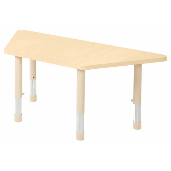 Aurum Spaces - Trapezoidal Table - 120 x 50 cm - Natural - 39-61.5 cm - Modern Teaching Aids NZ