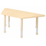 Aurum Spaces - Trapezoidal Table - 120 x 50 cm - Natural - 39-61.5 cm - Modern Teaching Aids NZ