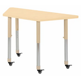 Aurum Spaces - Trapezoidal Table - 120 x 50 cm - Natural - 57-79.5 cm - Modern Teaching Aids NZ