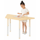 Aurum Spaces - Trapezoidal Table - 120 x 50 cm - Natural - 57-79.5 cm - Modern Teaching Aids NZ