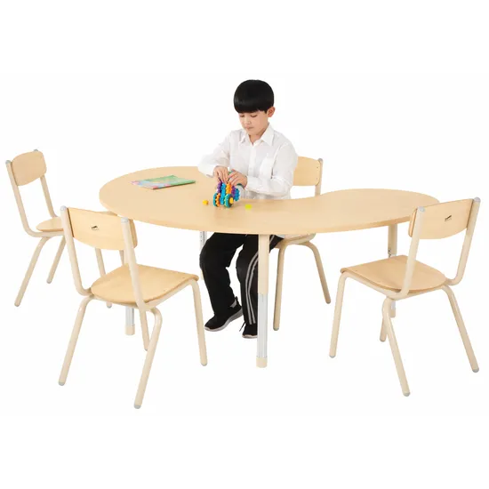 Aurum Spaces - Group Table - 180 x 120 cm - Natural - 57-79.5 cm - Modern Teaching Aids NZ