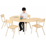 Aurum Spaces - Group Table - 180 x 120 cm - Natural - 57-79.5 cm - Modern Teaching Aids NZ