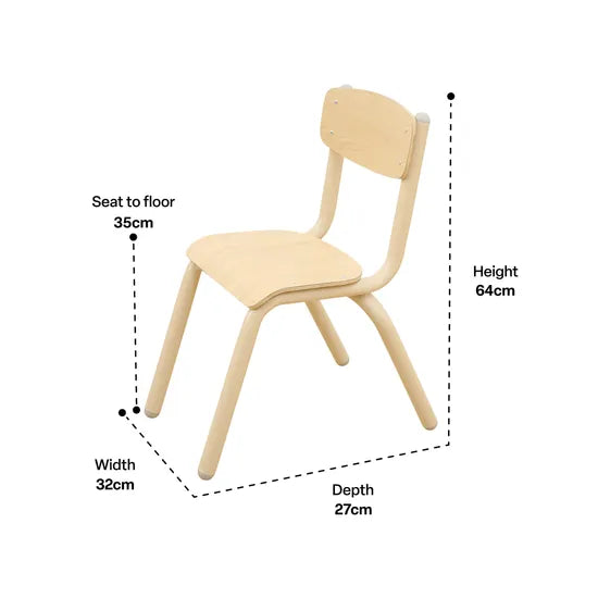 Aurum Spaces - Metal Chair - 35cm Seat Height - Modern Teaching Aids NZ