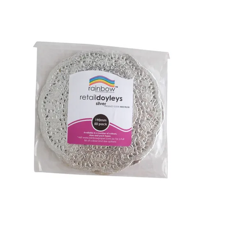 Metallic Paper Doilies Silver - Pack of 50 - Modern Teaching Aids NZ