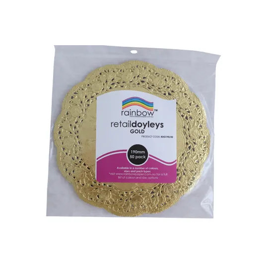 Metallic Paper Doilies Gold - Pack of 50 - Modern Teaching Aids NZ