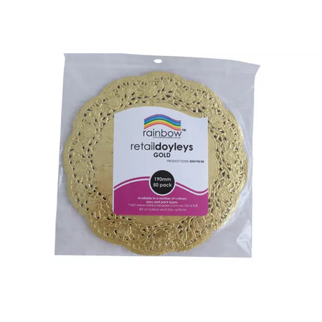 Metallic Paper Doilies Gold - Pack of 50 - Modern Teaching Aids NZ