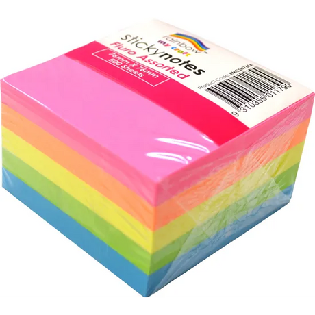 Sticky Notes Fluoro 100's 76 x 76 mm - Pack of 5