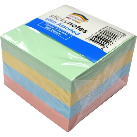 Sticky Notes Pastel 100's 76 x 76 mm - Pack of 5