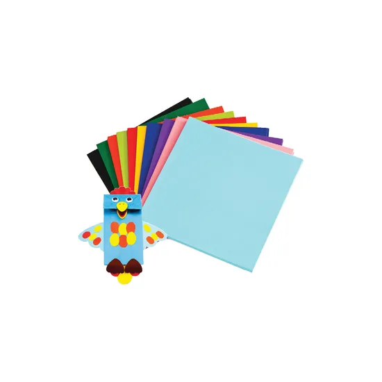 Assorted Cardboard Squares 20cm 290gsm - Pack of 100 - Modern Teaching Aids NZ