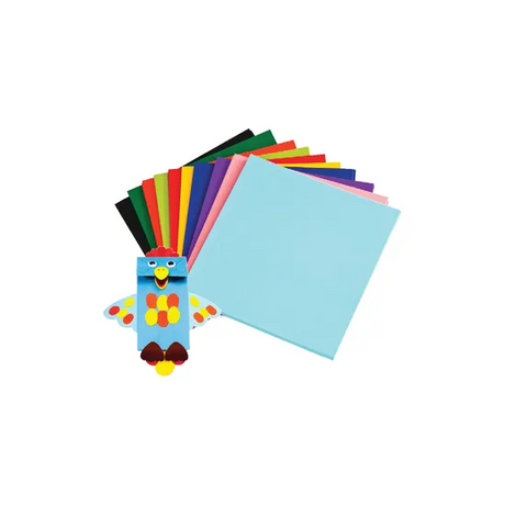 Assorted Cardboard Squares 20cm 290gsm - Pack of 100 - Modern Teaching Aids NZ