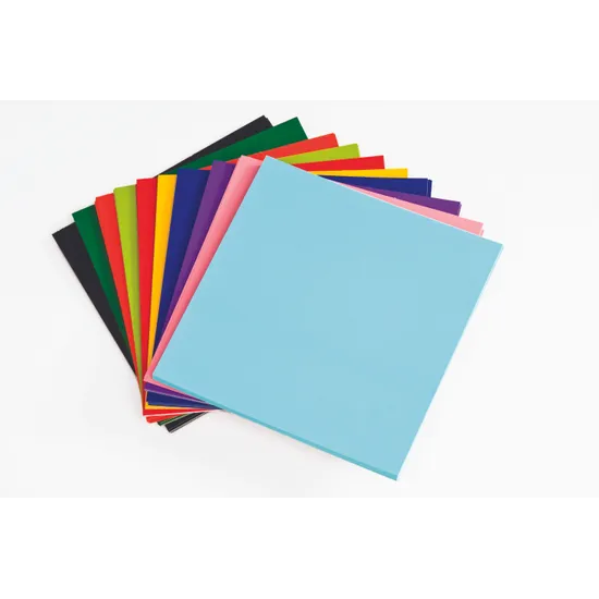 Assorted Cardboard Squares 20cm 290gsm - Pack of 100 - Modern Teaching Aids NZ