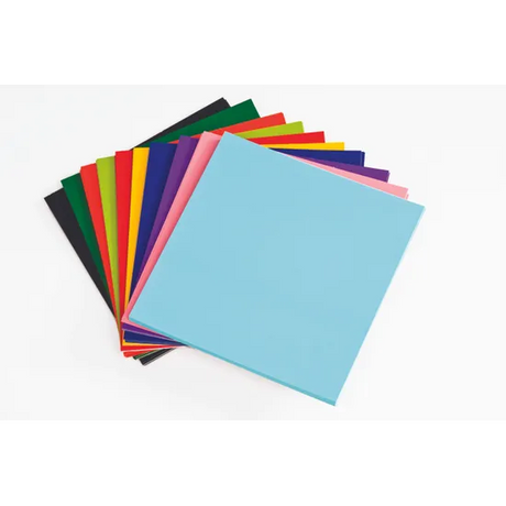 Assorted Cardboard Squares 20cm 290gsm - Pack of 100 - Modern Teaching Aids NZ