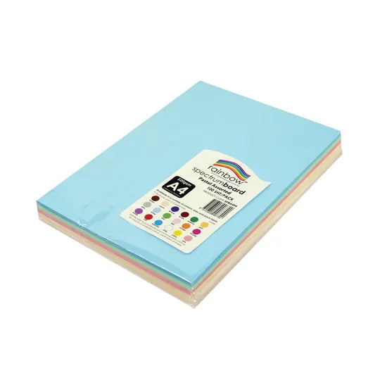Pastel Cardboard A4 220gsm - Pack of 100 - Modern Teaching Aids NZ