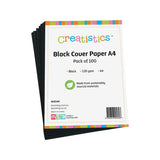 Black Cover Paper A4 120gsm - Pack of 100 - Modern Teaching Aids NZ