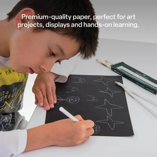 Black Cover Paper A4 120gsm - Pack of 100 - Modern Teaching Aids NZ