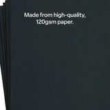 Black Cover Paper A4 120gsm - Pack of 100 - Modern Teaching Aids NZ