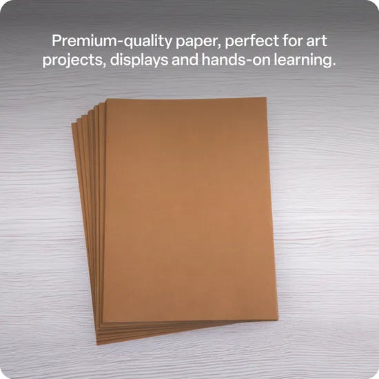 Brown Cover Paper A4 120gsm - Pack of 100 - Modern Teaching Aids NZ